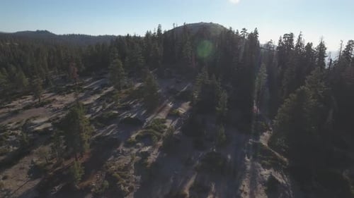 Aerial view of Sentinel Dome in Yosemite National Park, California USA
