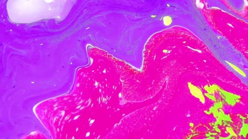 Abstract Swirling Liquid of Purple, Pink, and Green
