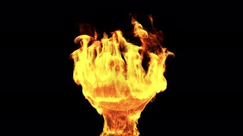 Intense Fiery Bursting Explosion Reveal