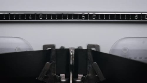 Typing Text on Typewriter