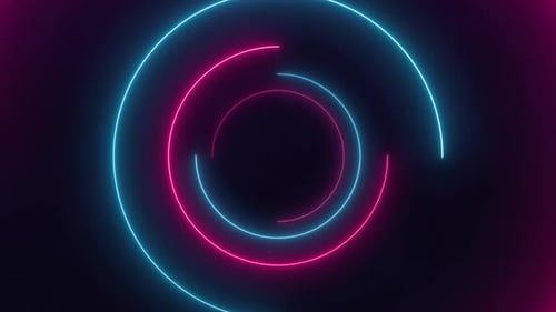 Fondo de círculos neón