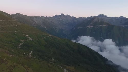 Cloud Sea and Mountains