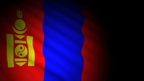 Waving Flag of Mongolia Animation