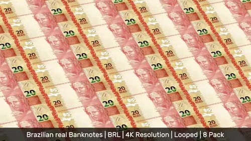 Brazil Banknotes Money / Brazilian real / Currency R$ / BRL/ | 8 Pack | - 4K