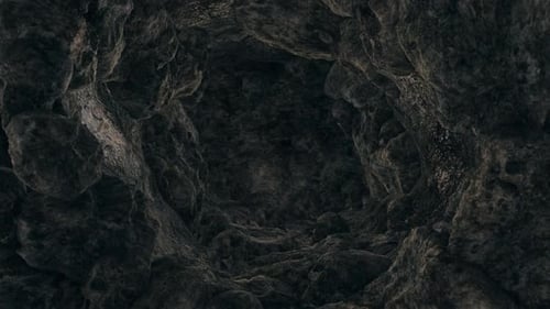 Dark Skull Cave Flythrough Horror Background Animation Loop