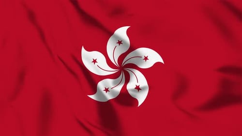 Waving Hong Kong Flag Animation
