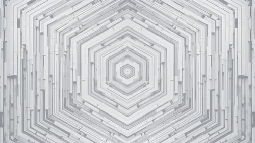 Abstract Geometric White Hexagon Pattern Seamless Loop Background