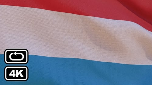 Realistic Waving Horizontal Striped Flag Animation