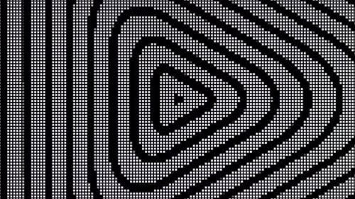 Geometric background with narrowing triangles in endless motion