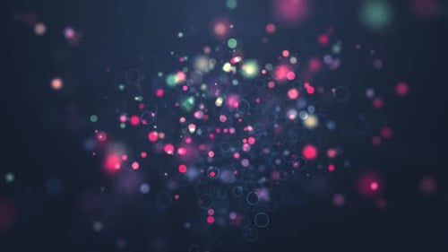 Abstract Colorful Glowing Particle Background Loop