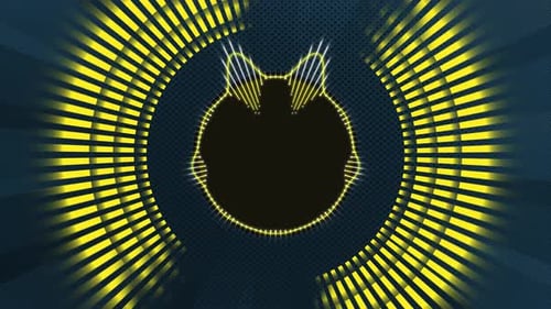 Dynamic Glowing Circular Audio Spectrum Visualizer Loop