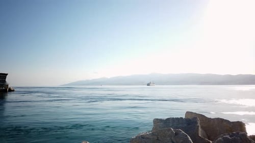 Ferry Ships in the Ocean Timelapse