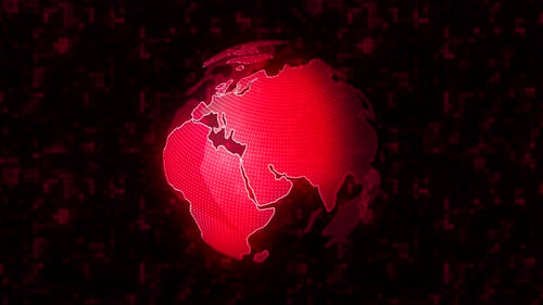 Holographic Model of Rotating Earth on Black Background