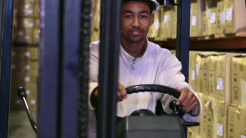 Forklift Driver showing Thumbs up