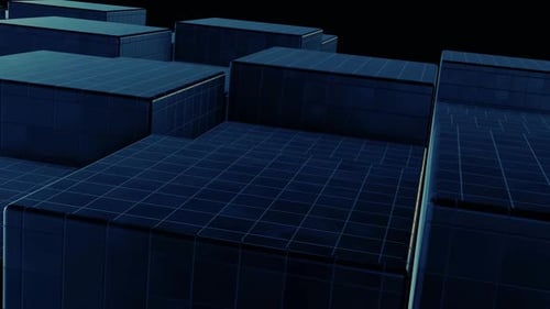 Abstract Geometric Grid Cubes Animation