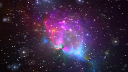 Fond de mouvement de superposition d'animation de galaxies