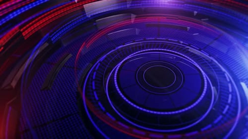 News Intro Graphische Animation mit Linien und kreisförmigen Formen A2