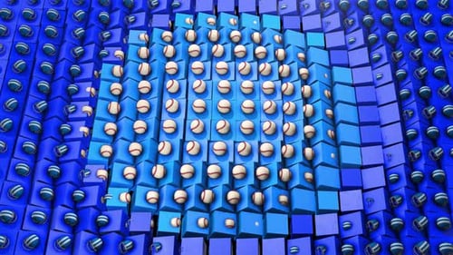 3D Geometric Grid Transition with Baseball and Volleyball Spheres