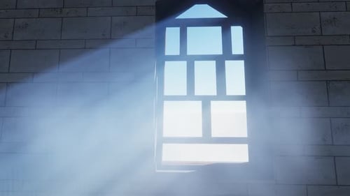 Smoke In A Ray. Light Falling From A Window