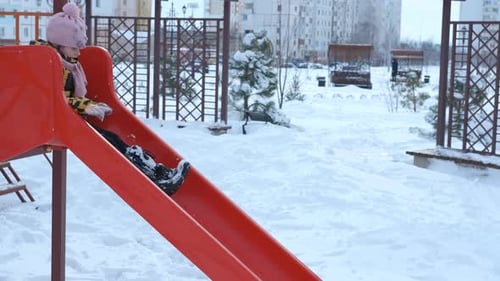 Child on Winter Playground