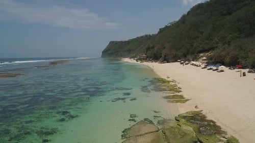 vista marina, con, playa