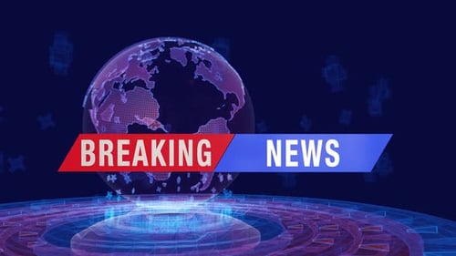Futuristic Breaking News Lower Third with Digital Globe Animation
