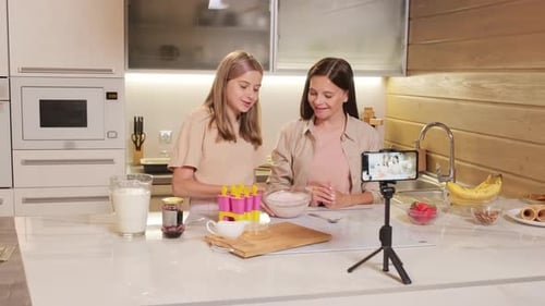 Grabación de Vídeo de cocina de helado casero