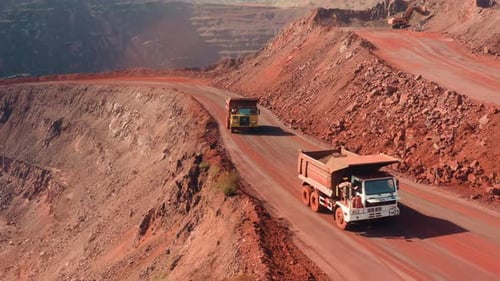 Industrieller Minenwagen, Steinbrucharbeiten, Gesteinsgeologie-Maschine