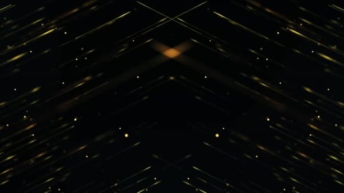 Elegant Golden Shimmering Lines and Particles Animated Background