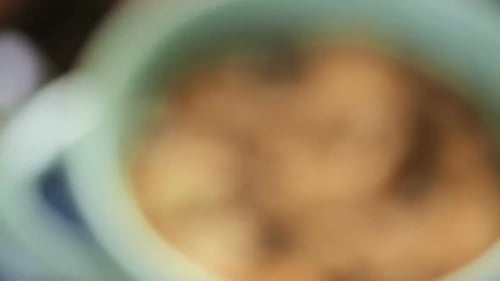 Fresh Baked Cobbler in a Mug Close Up