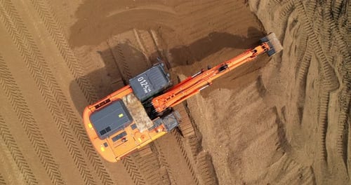 Bagger im Betrieb