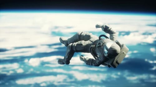 Astronauta no espaço sideral Elementos desta imagem fornecida pela NASA