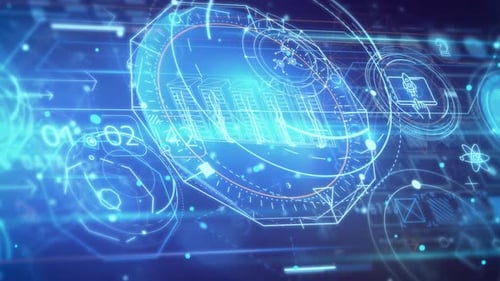 Animation des abstrakten digitalen Datenraums 4K