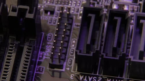 Nahaufnahme-Elemente des Elektronisch Motherboards