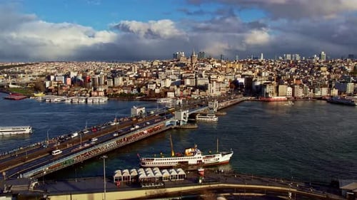 Galatabrücke auf der historischen Halbinsel von Istanbul