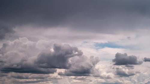 Aerial View of Beautiful Cumulus Clouds Sky
