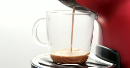 Making a Coffee Drink with Red Machine