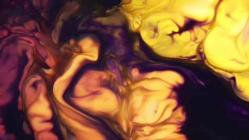 Psychedelic Color Spreading Paint Swirling And Explosion