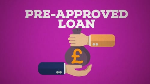 Pre-Approved Loan Money Transfer Flat Design Animation