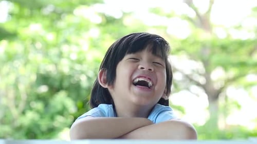 Close Up Of Asian Child Smiling