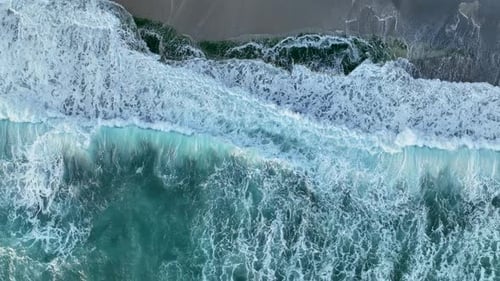 Background Textured Sea Storm aerial view 4 K
