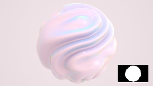 Iridescent Fluid Abstract Sphere Seamless Loop Background