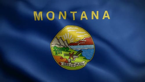 Animated Waving Montana State Flag