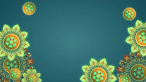 Mandala Glühen Ramadan Eid grünen Hintergrund
