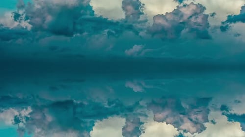 Wolken, Zeitraffer, Aufbau einer Bewegungswolke mit blauem Himmel