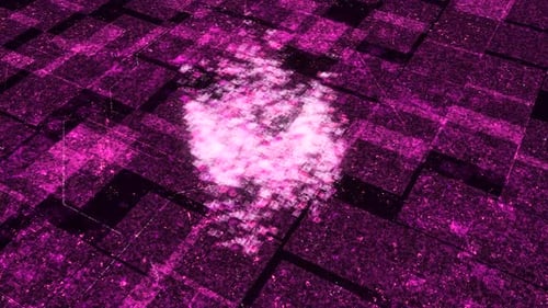 Particles form heart