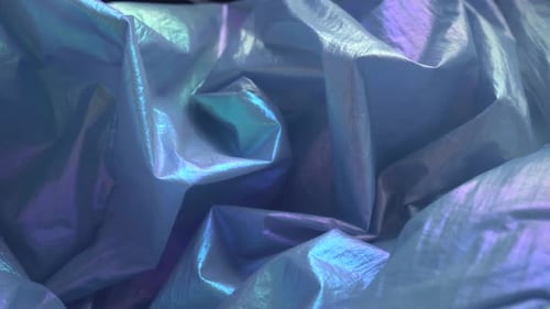 Abstract Iridescent Fabric with Blue and Purple