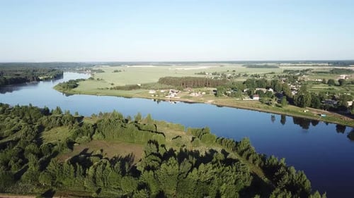 Forest Field River And Road 08