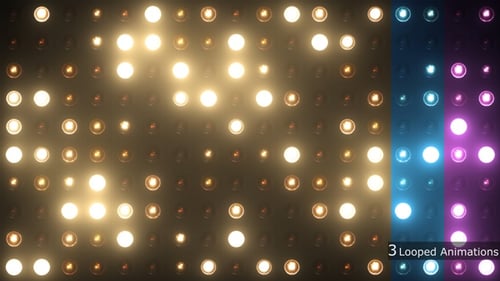 Pulsating Light Wall Background for Music and Events