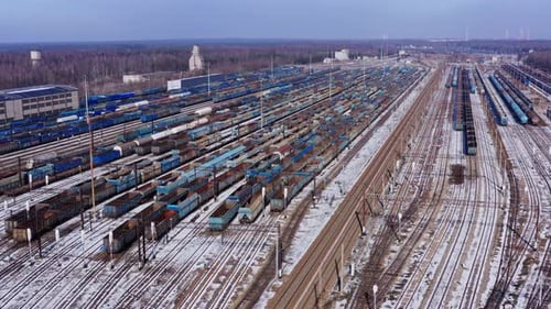 Train Depot in Winter